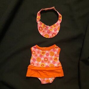 Build A Bear Swimsuit And Visor Hat